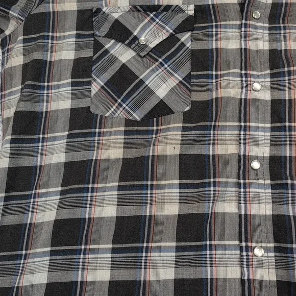 Vintage Ely Cattleman Shirt Mens L Gray Western Pearl Snap Rancher Rodeo Chore - Picture 10 of 10